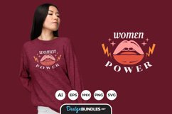 Woman Power Hand Drawn Lettering for T-Shirt Design Product Image 1