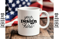 4th of July white 11oz blank coffee mug mockup Product Image 1