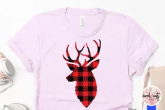 Buffalo Plaid Deer - Christmas SVG EPS DXF PNG Product Image 5