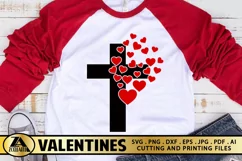 Valentines Heart Cross SVG Jesus SVG Faith SVG Christian SVG Product Image 1
