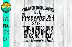 I Wanted To Go Jogging Proverbs - SVG - PNG - DXF - EPS Product Image 2