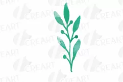 Faded orange and blush flowers and green leaves watercolor Product Image 21