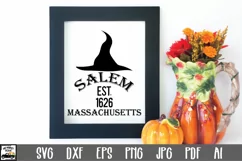 Salem Massachusetts SVG Cut File - Halloween SVG File Product Image 1