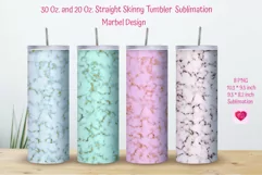 Marble Skinny Tumbler Sublimation. 30 Oz And 20 Oz Tumbler Product Image 2