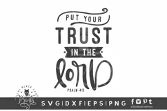 Put Your Trust In The Lord SVG | Bible Verse SVG Cut File Product Image 1