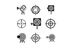 Target icon set, simple style Product Image 1