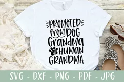 Promoted From Dog Grandma To Human Grandma SVG Product Image 1