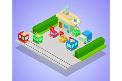 Filling concept banner, isometric style Product Image 1