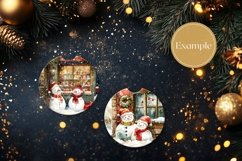 Christmas Car Coaster Mock Up, Winter Car Coasters Mockup Product Image 2