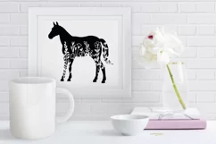 Horse Floral Cut Files SVG, Horse Clipart. Floral Pony SVG. Product Image 4