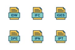 Set Of File Formats Icons Product Image 1