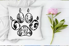Floral Pet Paw SVG, Dog svg, Cat svg, Floral Paw Print SVG. Product Image 8