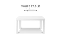 White Table Vector. 3D Stand Template For Object Product Image 1