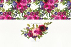 Watercolor Vibrant Colors Floral Clipart Collection Product Image 5