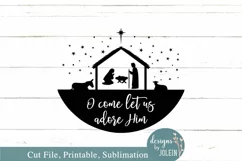 Round Christmas Sign SVG, Sublimation, Printable, Cricut Product Image 2