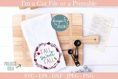 Fall sweet Fall Wreath SVG, PNG, DXF, EPS, JPEG Product Image 3