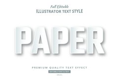 Realistic Paper 3D Illustrator Text Style Effect Product Image 1
