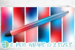 Flag Epoxy Pen Wrap Patriotic Gradient Sublimation Designs Product Image 1