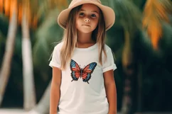 Trendy Girl White T-shirt Mockup - Summer Time Stock Photo Product Image 2