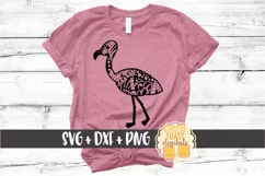 Flamingo - Zentangle Mandala Design - SVG PNG DXF Cut Files Product Image 1