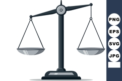 Justice balance scale symbol illustration for law and fairne Product Image 1