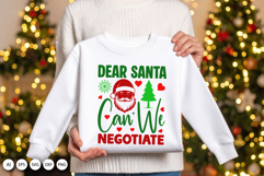 Dear Santa Can We Negotiate Funny Christmas SVG Product Image 4
