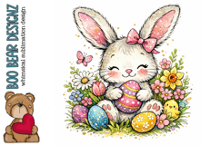 Whimsical Easter Bunny Clipart Product Image 1