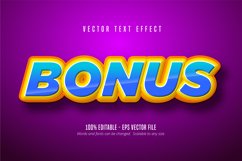 Bonus text, cartoon style editable text effect Product Image 1