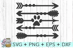 Paw Print Arrows SVG DXF PNG EPS Cut Files Product Image 2