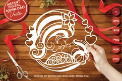 Papercut Mother and Child | Mother's Day with Flowers, Heart Product Image 4