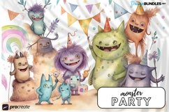 Procreate, Monster party, fun colouring projects Product Image 1