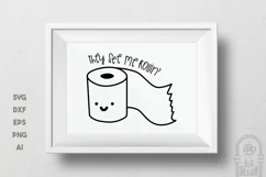 Toilet Paper SVG File - Cute Toilet Paper Roll /Toilet Humor Product Image 2