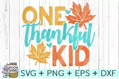 One Thankful Kid SVG DXF PNG EPS Cutting Files Product Image 1