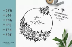 Blank Flower Wedding Circle Frame - SVG EPS DXF PNG PDF JPG  Product Image 1
