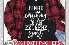Binge Watching Extreme Sport SVG DXF PNG EPS Product Image 1