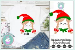 Christmas svg, Girl Elf svg Cut File and sublimation Product Image 1