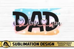 Dad Sublimation PNG Fathers Day Quote Watercolor T-shirt Mug Product Image 3
