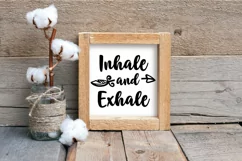 Inhale and Exhale SVG Cut File - Motivational SVG Product Image 4