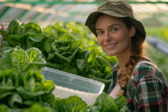 Woman Farmer Background Wallpaper Product Image 1
