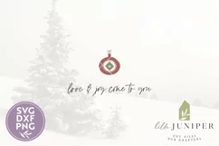 Love and Joy Come To You SVG, Vintage Christmas Ornament SVG Product Image 2