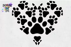 Dog Print Heart SVG - Dog SVG - Animals SVG Product Image 3