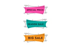 Set of trendy flat geometric vector bubbles Product Image 1