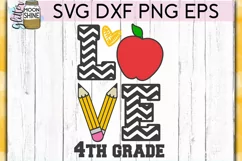 4th Grade Love SVG DXF PNG EPS Cutting Files Product Image 2