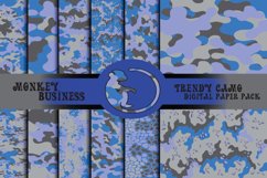 Camouflage digital paper pack, Seamless wallpapers, 300dpi Product Image 1