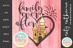 Family Ever After Castle Fireworks SVG Cut File Product Image 1