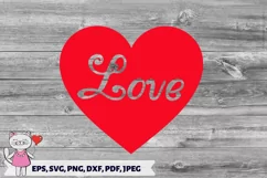Valentine's Day Red Heart svg, Cut File for Cricut Product Image 2