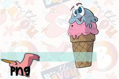 Ice cream cartoon for sublimation or stickers, png Product Image 2