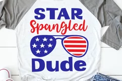Star Spangled Dude Svg, Boy 4th of July Svg File for Cricut Product Image 3