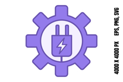 Colored Electrical Icon Product Image 1