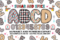 Sugar and Spice Digital Papers, kitchen doodle letters Product Image 2